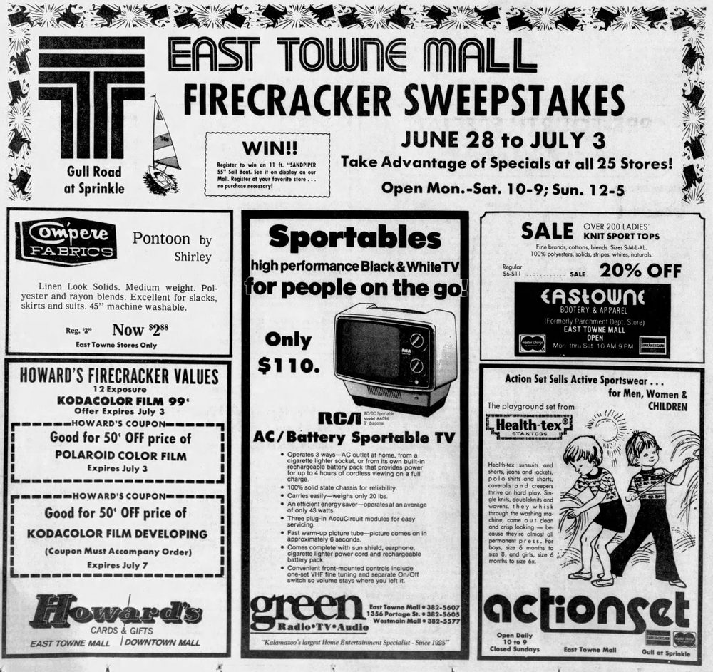East Towne Mall (Gull Crossing, East Town Mall) - Jun 28 1977 Article